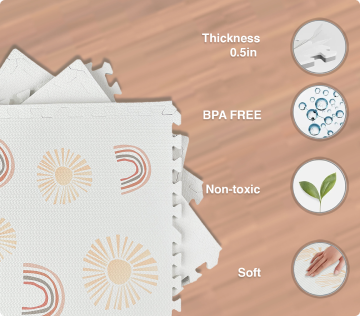 1″ Thick EVA Foam Baby Play Mats